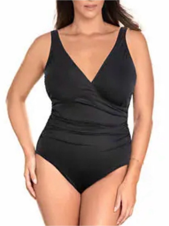 Miraclesuit Other - Miradonna by Miraclesuit Classic Black Wrap Front One Pice Swimsuit Size 14